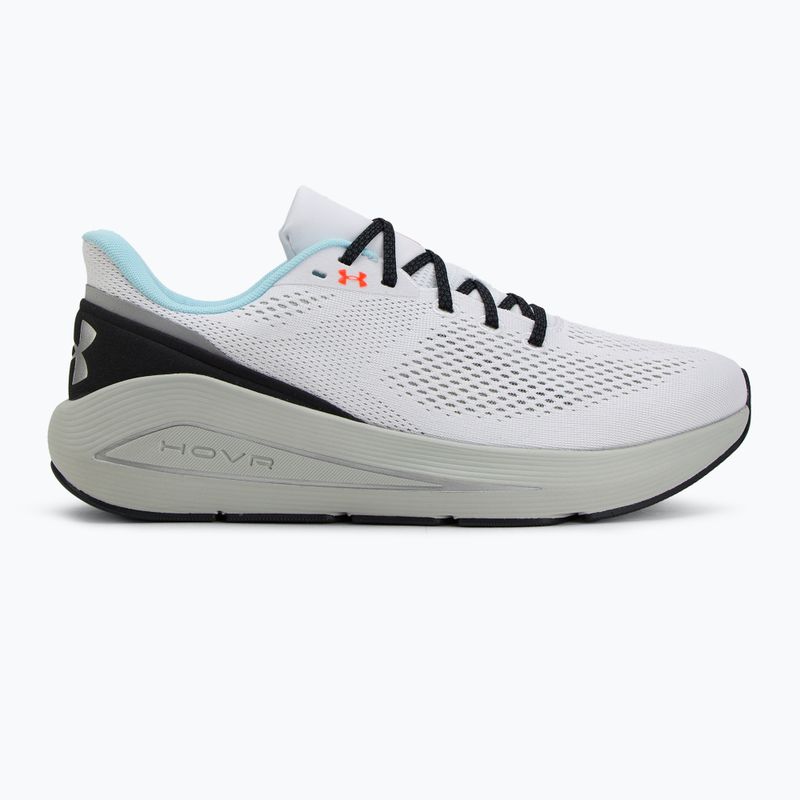 Under Armour Sonic 7 scarpe da corsa da uomo bianco/verde idro/argento metallico 2