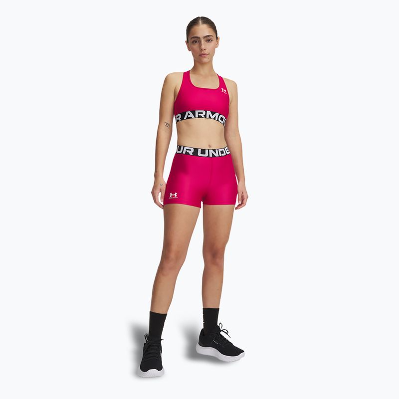 Pantaloncini Under Armour donna HG Authentics horizon sfumato fucsia/bianco 2