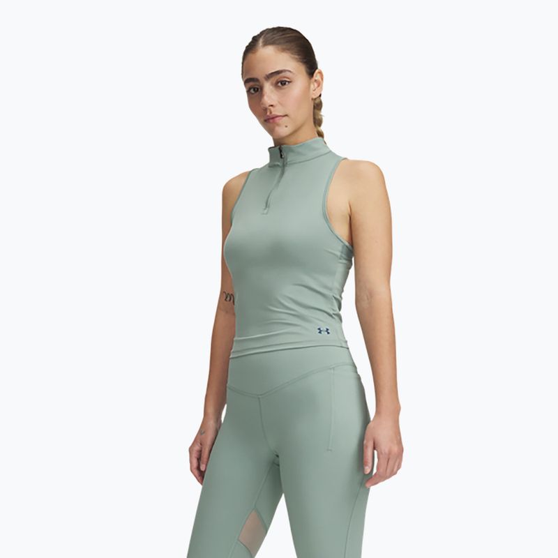 Maglietta da allenamento Under Armour donna Vanish Elite Vent Tank verde silice/iridescente