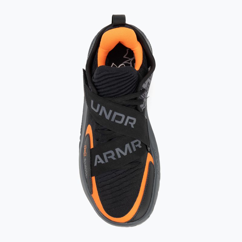 Under Armour Flow Futr X 4 UAA scarpe da basket nero/castello/arancione chiaro 5