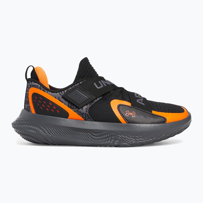 Under Armour Flow Futr X 4 UAA scarpe da basket nero/castello/arancione chiaro 8