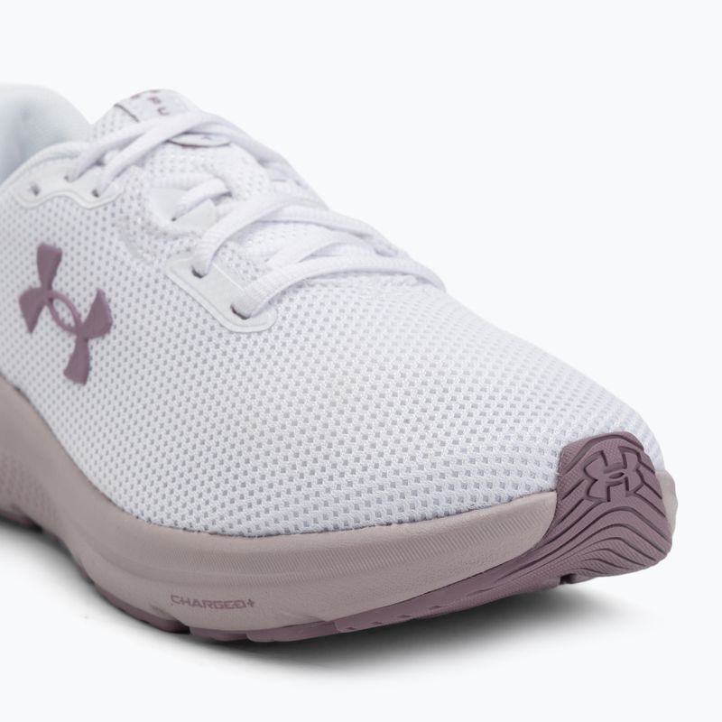 Under Armour Charged Pursuit 4 scarpe da corsa donna bianco/bianco/viola prime 7