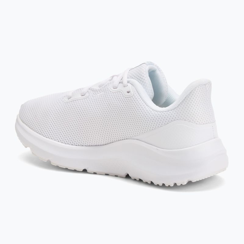 Scarpe da corsa da donna Under Armour Charged Pursuit 4 bianco/bianco/argento metallico 3