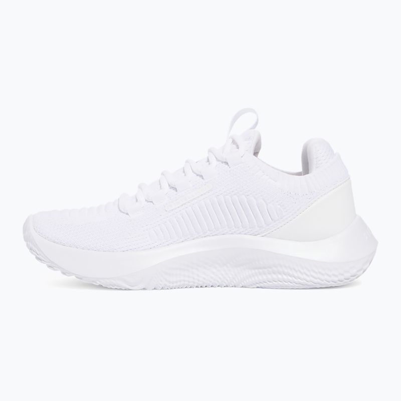 Under Armour Dynamic 2 bianco/bianco/grigio intenso, scarpe da allenamento per donna 9