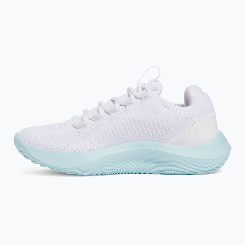 Under Armour Dynamic 2 bianco/stream/argento metallico scarpe da ginnastica da donna 2