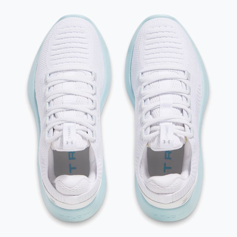 Under Armour Dynamic 2 bianco/stream/argento metallico scarpe da ginnastica da donna 4