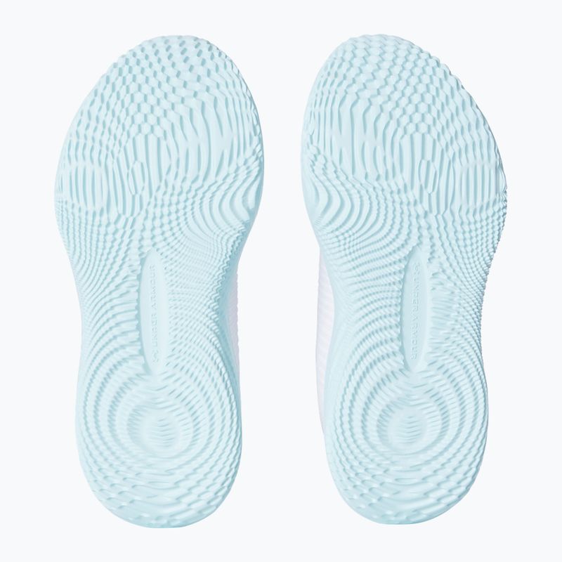 Under Armour Dynamic 2 bianco/stream/argento metallico scarpe da ginnastica da donna 5