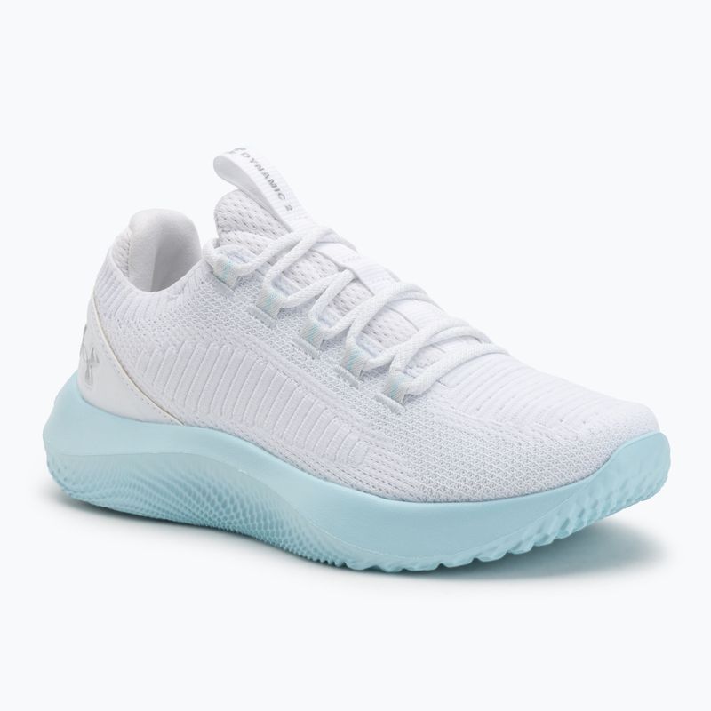 Under Armour Dynamic 2 bianco/stream/argento metallico scarpe da ginnastica da donna