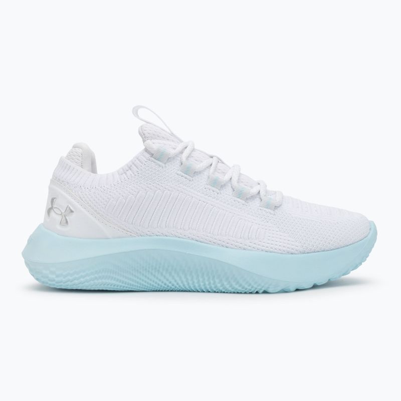 Under Armour Dynamic 2 bianco/stream/argento metallico scarpe da ginnastica da donna 2