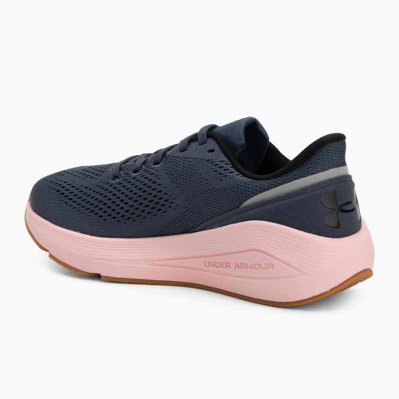 Under Armour Sonic 7 scarpe da corsa da donna grigio acquazzone/rosa scuro/nero 3