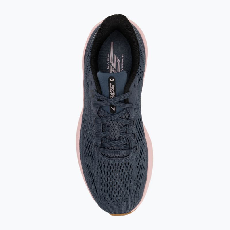 Under Armour Sonic 7 scarpe da corsa da donna grigio acquazzone/rosa scuro/nero 5
