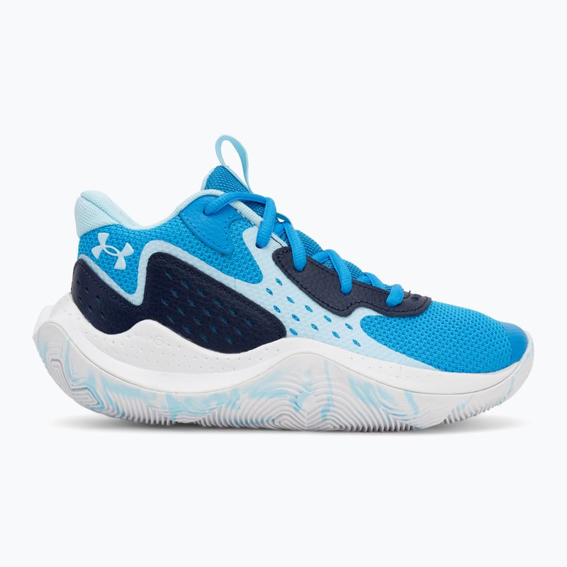 Under Armour Grade School Jet '23 scarpe da basket per bambini blu elettrico/marino notte/stream 2