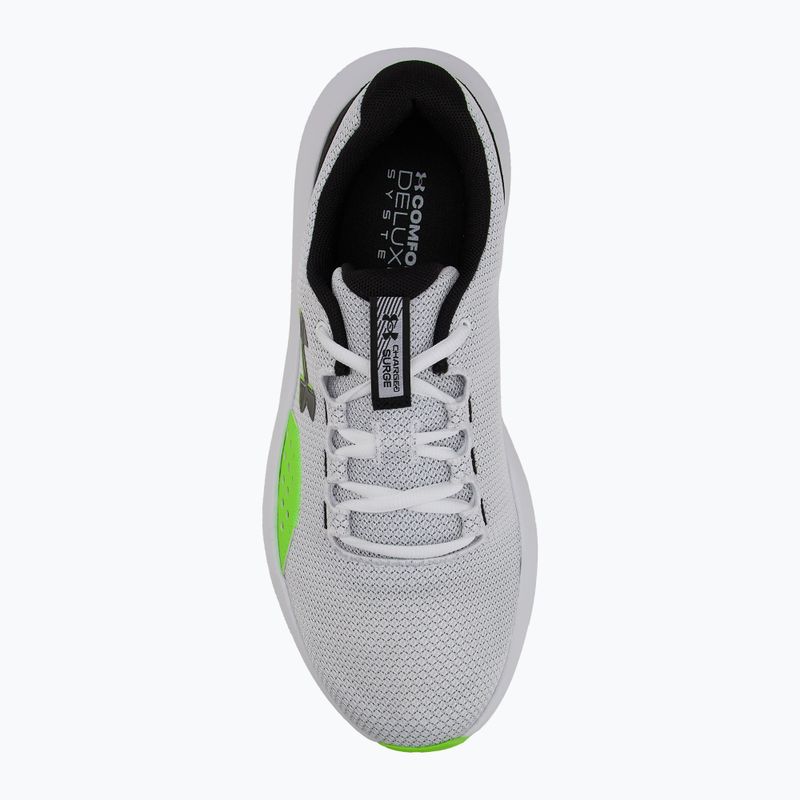 Under Armour Charged Surge 4, scarpe da corsa da uomo bianche/iper verdi/nere 4