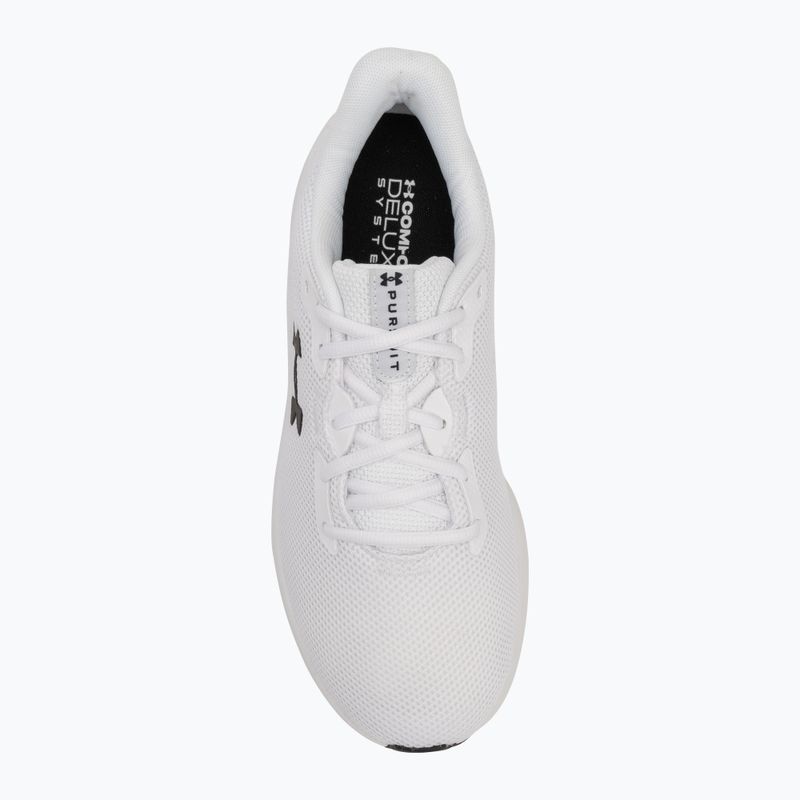 Under Armour Charged Pursuit 4 bianco/bianco/nero scarpe da corsa da uomo 5