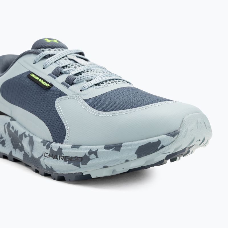 Under Armour Charged Bandit Trail 3 scarpe da corsa da uomo grigio acquazzone/blu porto/verde iprite 7