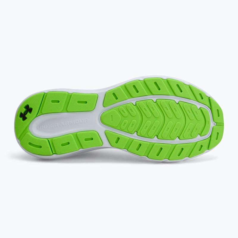Under Armour Charged Rogue 5, scarpe da corsa da uomo, bianco/nero/verde scuro 4