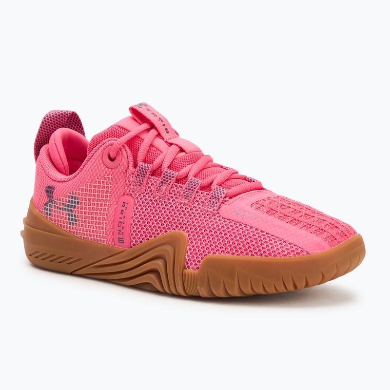 Under Armour TriBase Reign 6 scarpe da allenamento da donna super rosa/super rosa/downpour grigio