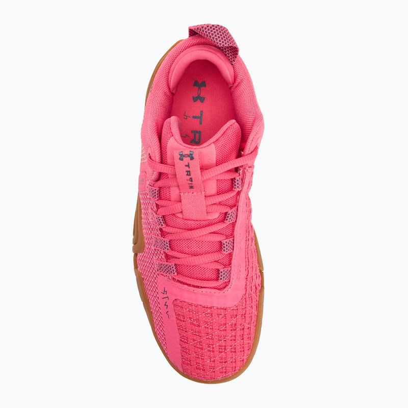 Under Armour TriBase Reign 6 scarpe da allenamento da donna super rosa/super rosa/downpour grigio 5