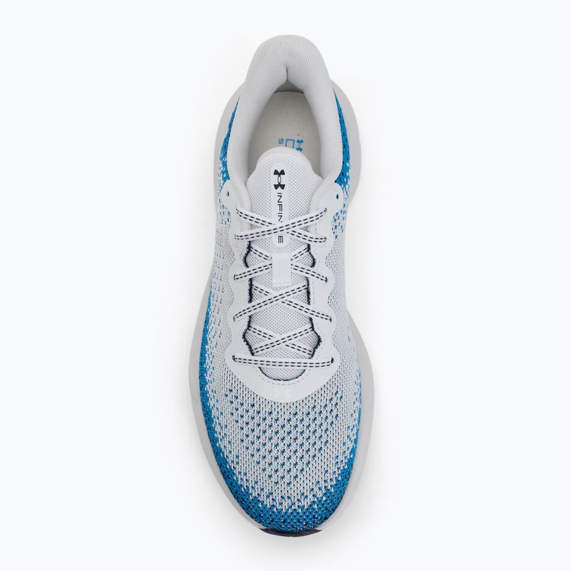 Under Armour Infinite bianco/blu elettrico/bianco scarpe da corsa da uomo 5