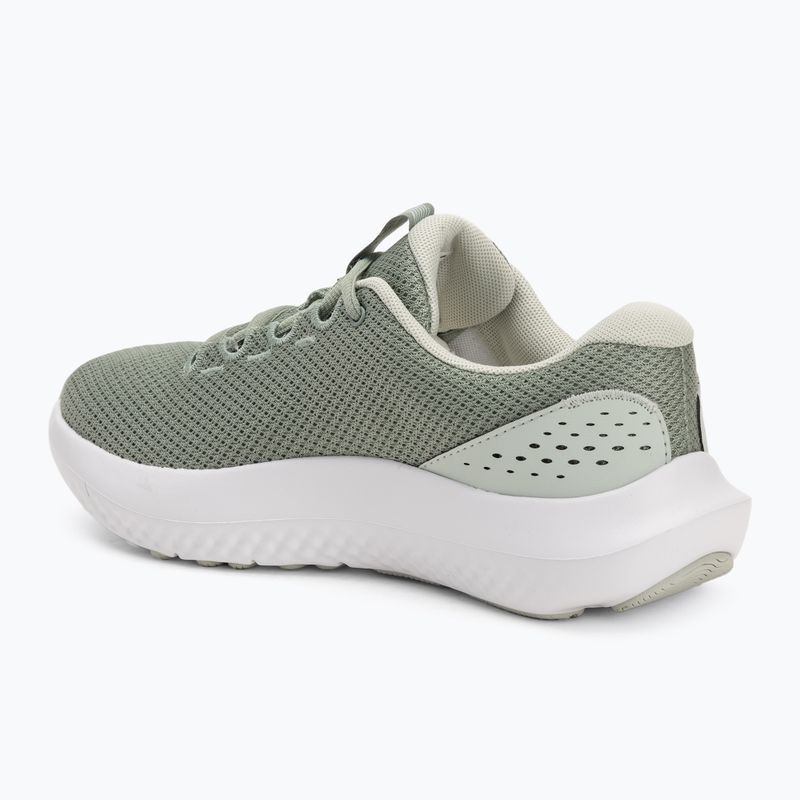 Scarpe da corsa Under Armour Charged Surge 4 verde silice/idro verde da donna 3