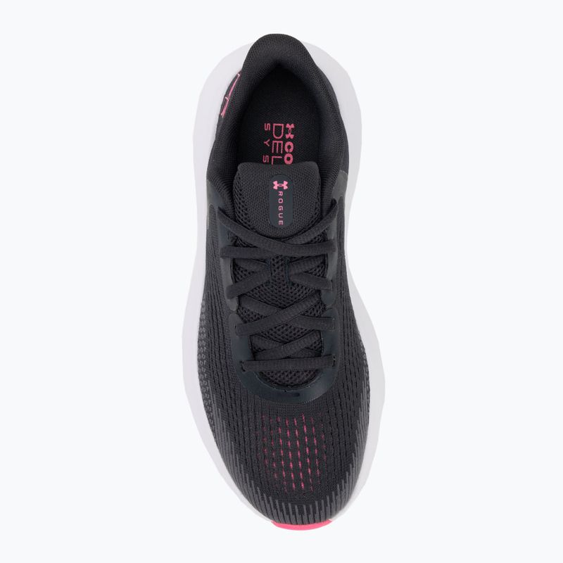 Under Armour Charged Rogue 5, scarpe da corsa da donna, antracite/antracite/rosa. 5