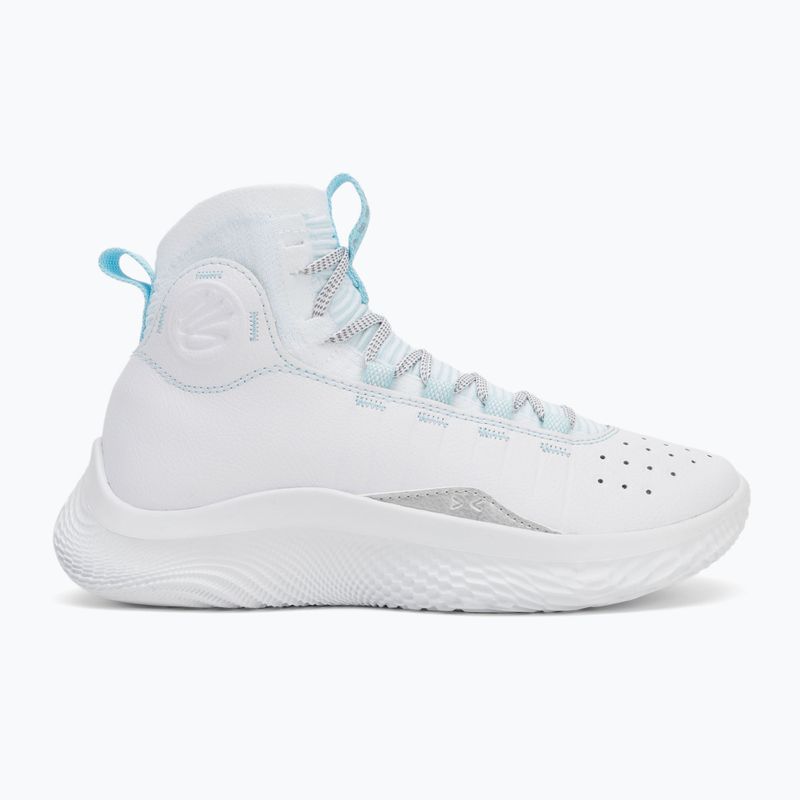 Under Armour CURRY 4 FLOTRO scarpe da basket bianco/stream/argento metallico 2