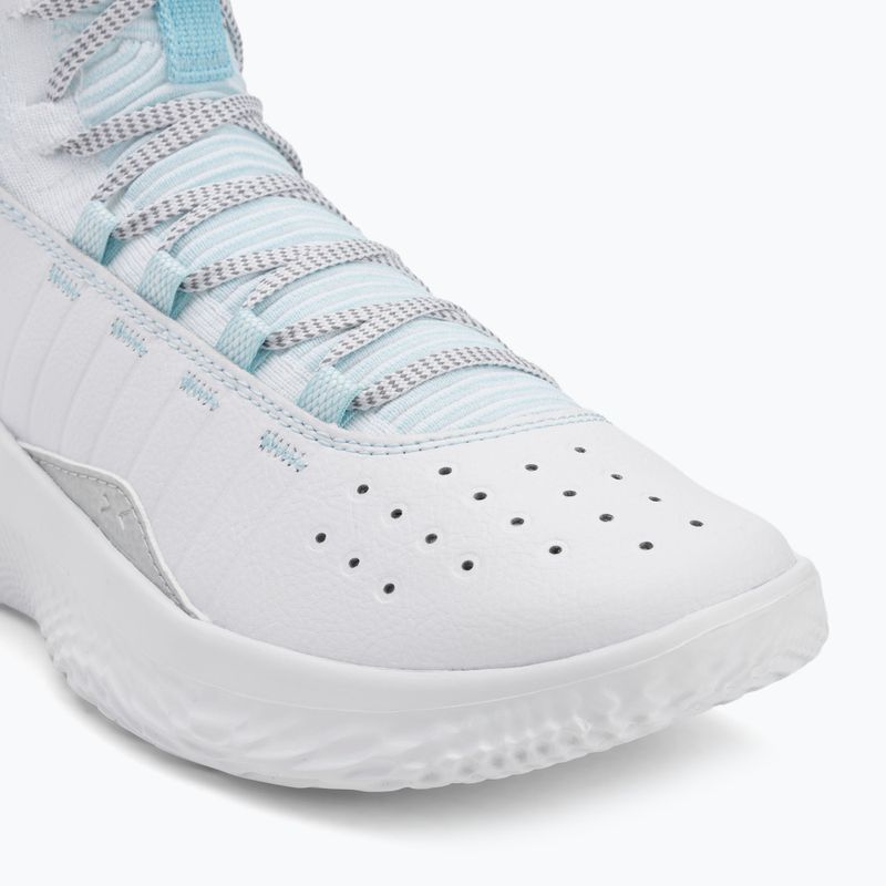 Under Armour CURRY 4 FLOTRO scarpe da basket bianco/stream/argento metallico 7
