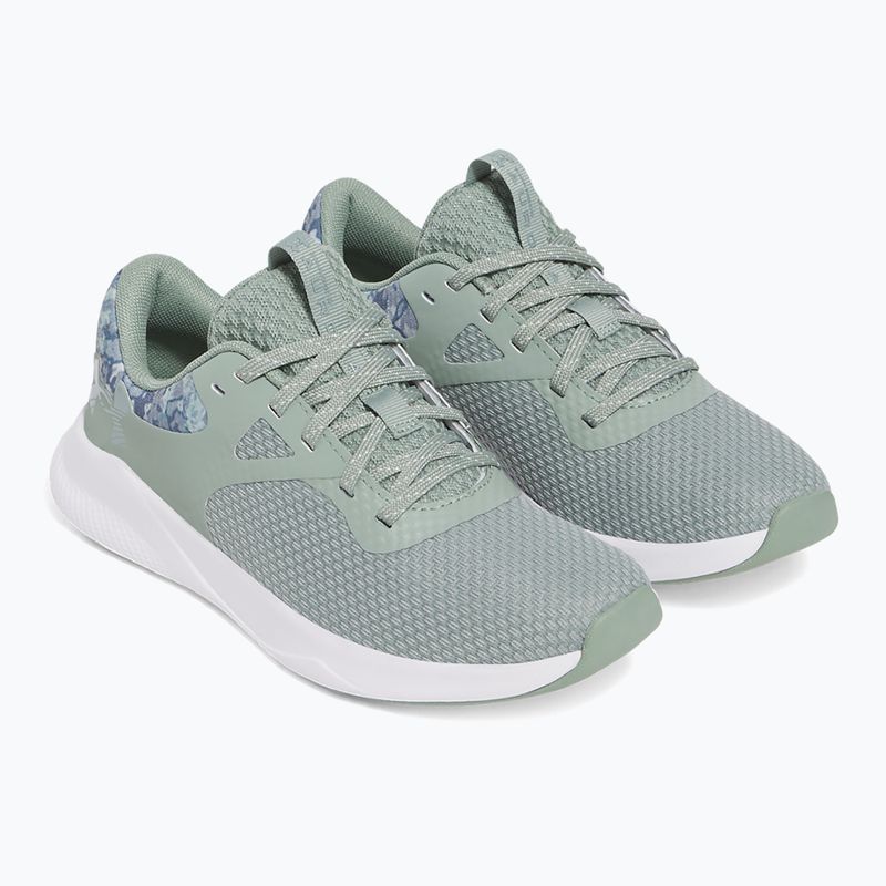 Under Armour Charged Aurora 2+ verde silice/bianco/metallico silice, scarpe da ginnastica da donna 10