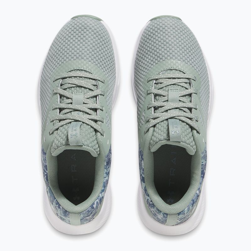 Under Armour Charged Aurora 2+ verde silice/bianco/metallico silice, scarpe da ginnastica da donna 11