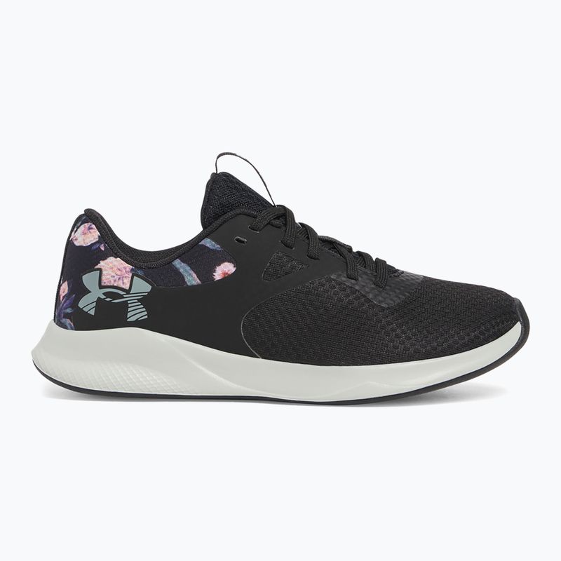 Under Armour Charged Aurora 2+ scarpe da allenamento da donna nero/verde idro/argento caldo metallico 8