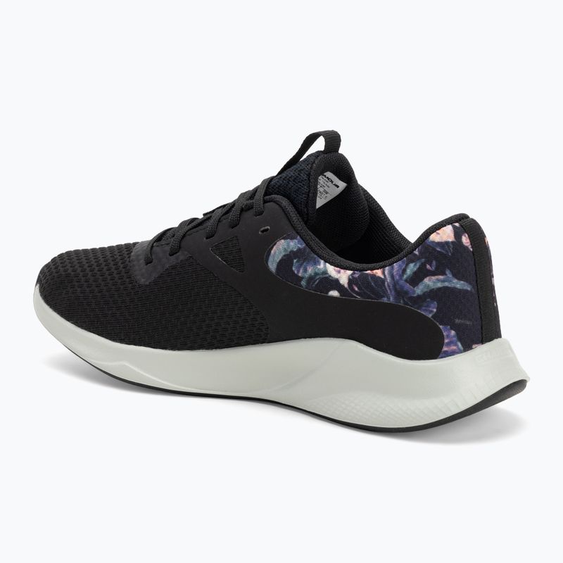 Under Armour Charged Aurora 2+ scarpe da allenamento da donna nero/verde idro/argento caldo metallico 3