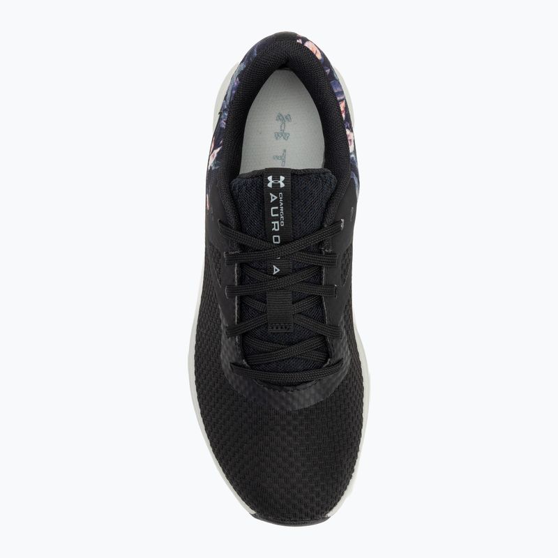 Under Armour Charged Aurora 2+ scarpe da allenamento da donna nero/verde idro/argento caldo metallico 5