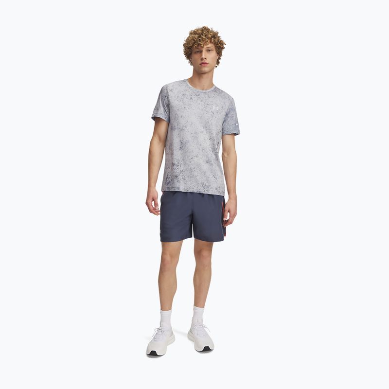 Pantaloncini da corsa Under Armour Launch 7" da uomo grigio acquazzone / fuoco / riflettente 2