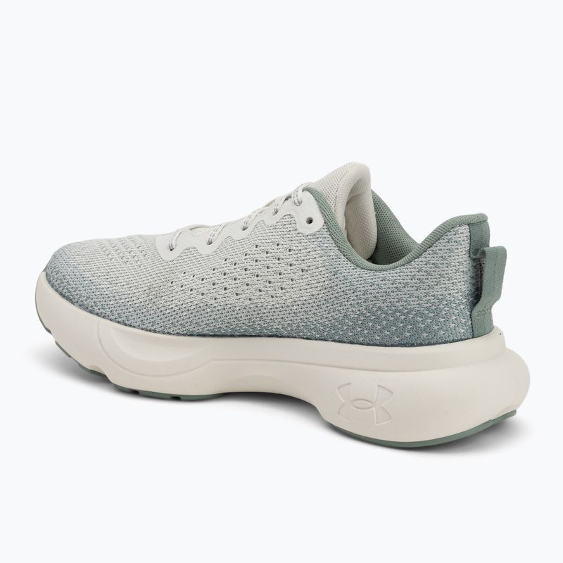 Scarpe da corsa Under Armour Infinite quarzo bianco/verde silice/metallo silice da donna 3