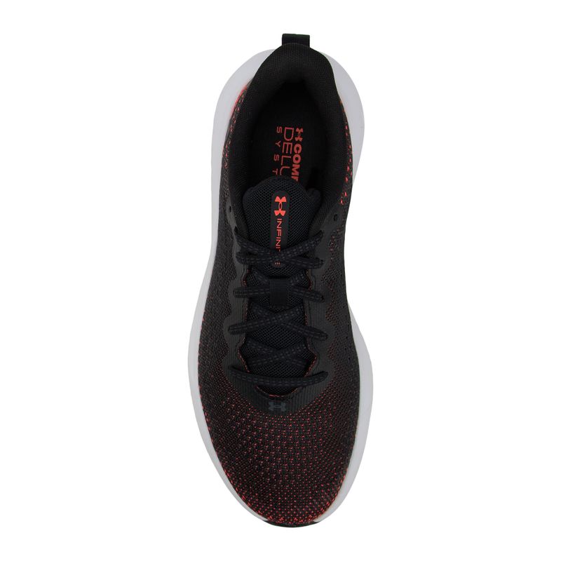 Under Armour Infinite nero/rosso/nero scarpe da corsa da uomo 5