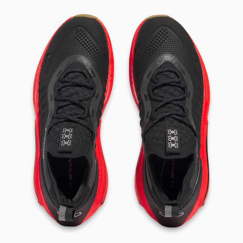 Scarpe Under Armour Phantom 4 nero/rosso lava/argento metallico da uomo 11