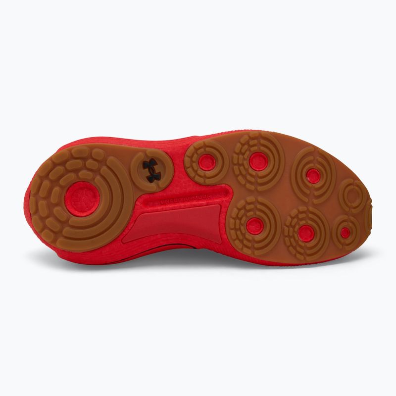 Scarpe Under Armour Phantom 4 nero/rosso lava/argento metallico da uomo 4