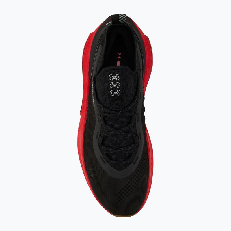Scarpe Under Armour Phantom 4 nero/rosso lava/argento metallico da uomo 5