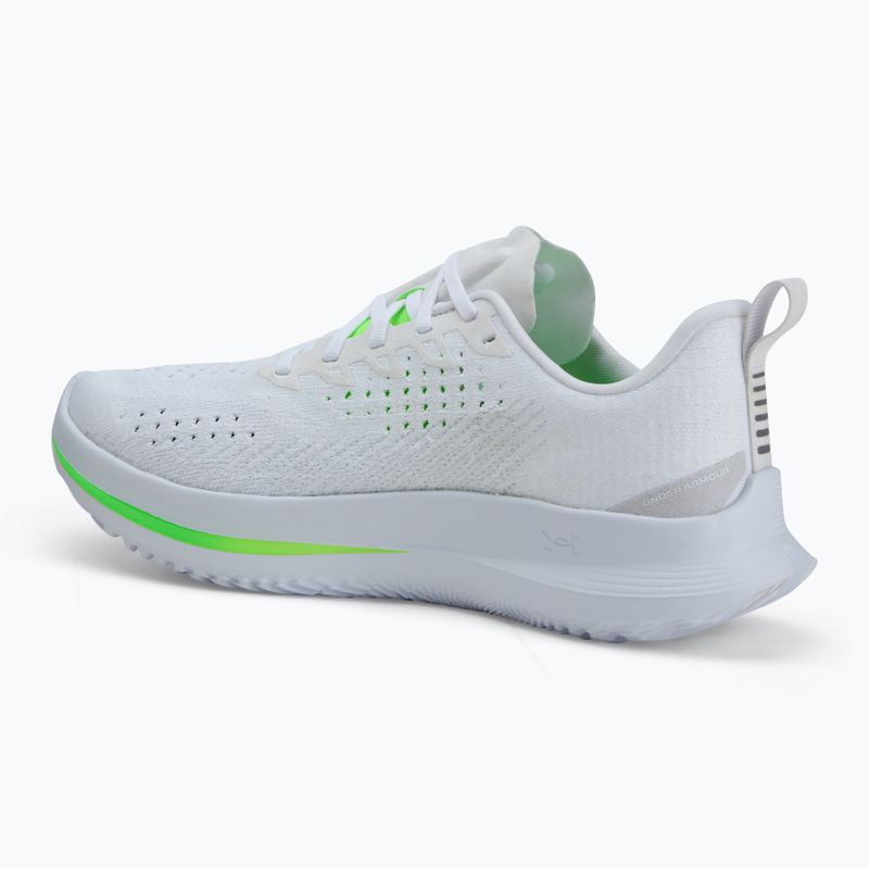 Under Armour Velociti 4 bianco/bianco/iperverde scarpe da corsa da uomo 3