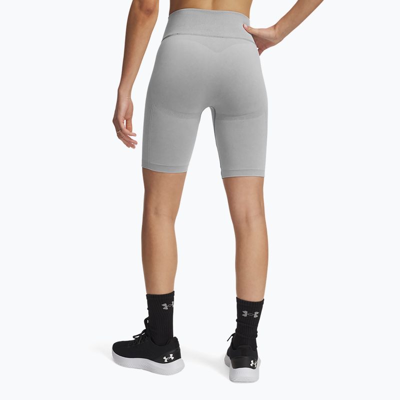 Pantaloncini da allenamento da donna Under Armour Vanish Seamless Washed nero / bianco 3