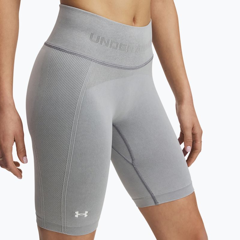 Pantaloncini da allenamento da donna Under Armour Vanish Seamless Washed nero / bianco 4