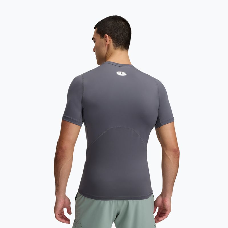 T-shirt da allenamento uomo Under Armour HG Armour Comp castlerock/white 2