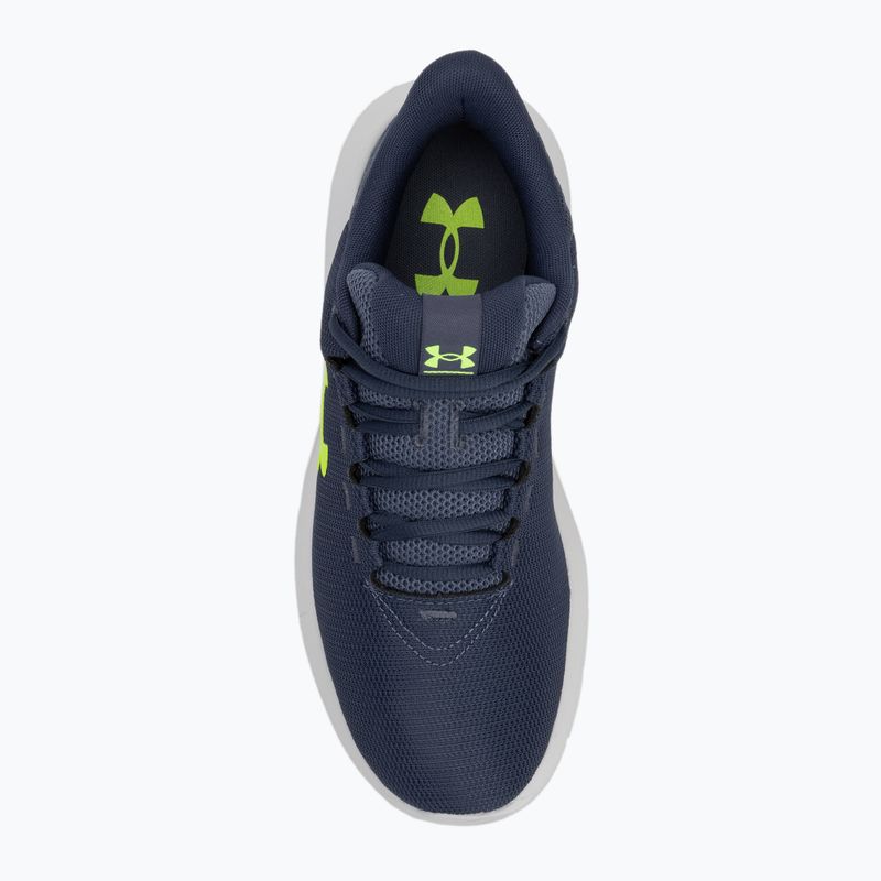 Under Armour Phade RN 3 scarpe da corsa da uomo grigio acquazzone/grigio acquazzone/verde iprico 5
