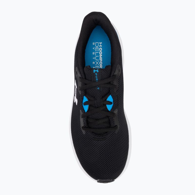 Under Armour Charged Pursuit 4 nero/blu elettrico/bianco scarpe da corsa da uomo 5