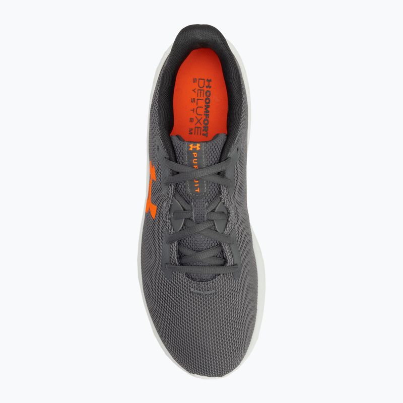 Under Armour Charged Pursuit 4, scarpe da corsa da uomo in castlerock/antracite/arancione brillante 5