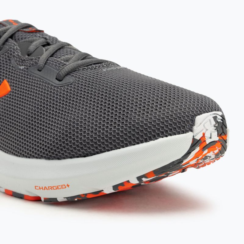 Under Armour Charged Pursuit 4, scarpe da corsa da uomo in castlerock/antracite/arancione brillante 7