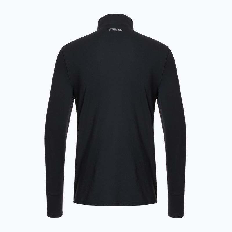 Felpa da corsa Under Armour Trail Run Quarter Zip nero/riflettente da uomo 2