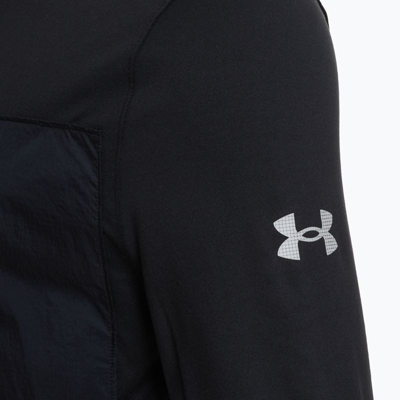 Felpa da corsa Under Armour Trail Run Quarter Zip nero/riflettente da uomo 3