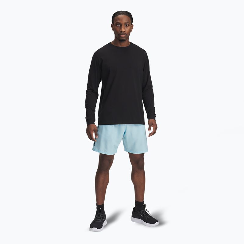 Pantaloncini da allenamento Under Armour Woven Wordmark da uomo stream/nero 2
