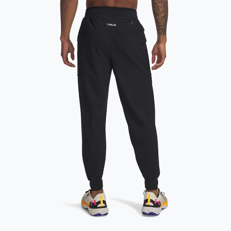 Pantaloni da corsa Under Armour Trail Run da uomo neri / riflettenti 3